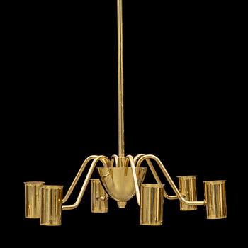 A pair of brass ceiling lights by Hans-Agne Jakobsson, T 372/6, sticker.