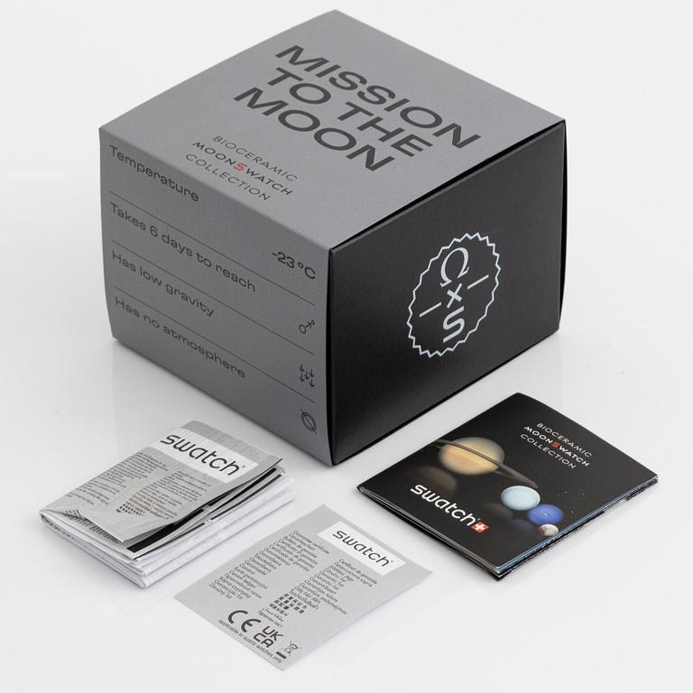 Swatch/Omega, MoonSwatch, Mission to the Moon, kronograf, armbandsur, 42 mm.