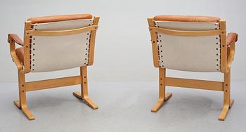 FÅTÖLJER, ett par, Westnofa Furniture, Norge, 1900-talets andra hälft.