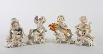 FIGURINER, 4 st, porslin, Goebel.