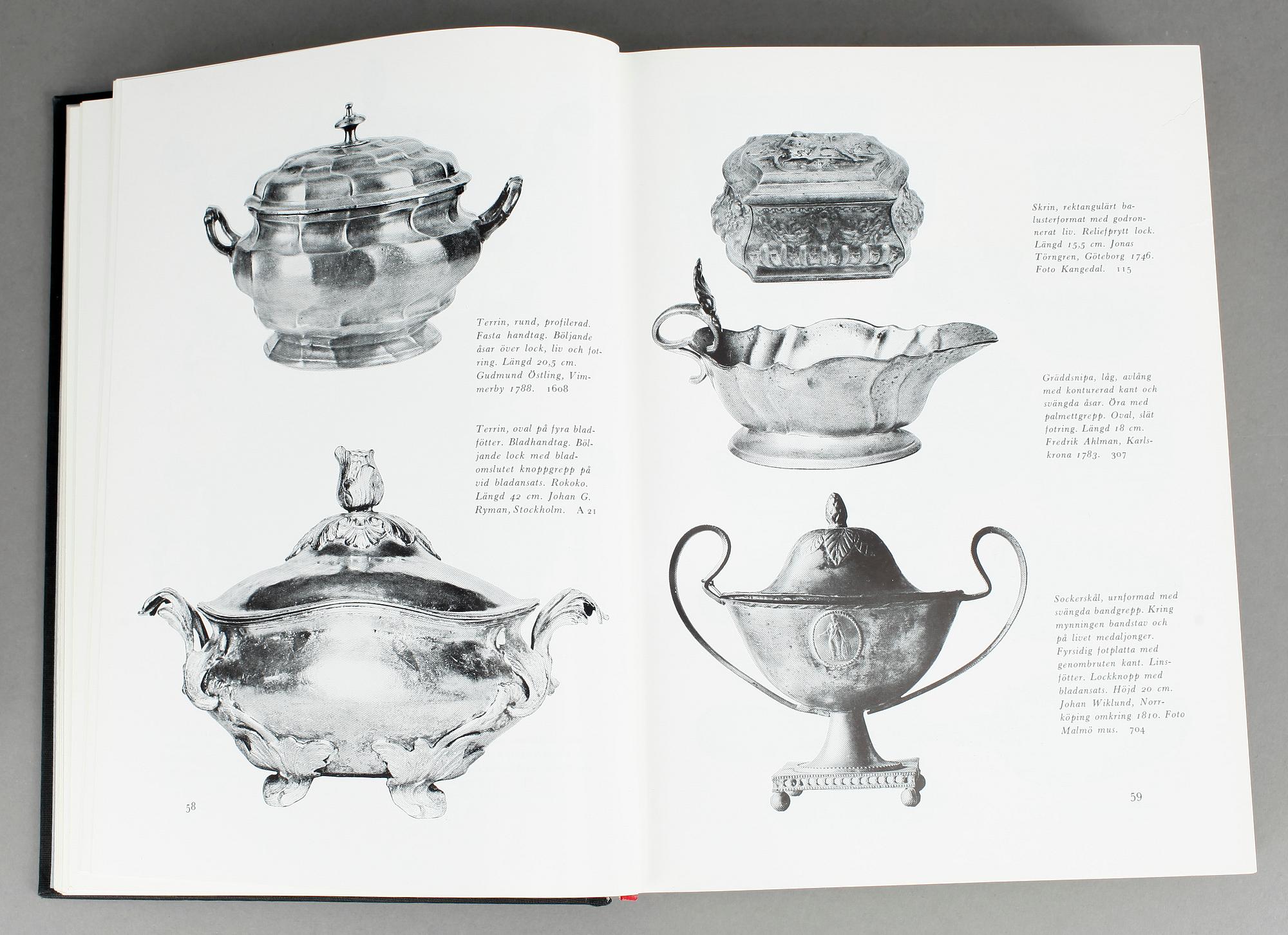 BÖCKER, 2 st, "Tenngjutare i  Sverige" samt "Mässing - Svenska manufakturer...".