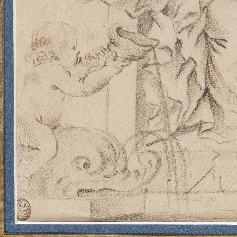 JAN MYTENS, hans krets. Osignerad. Bildyta 24 x 35,5 cm.