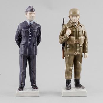FIGURINER, 2 st, porslin, Royal Copenhagen, 1900-talets andra hälft.