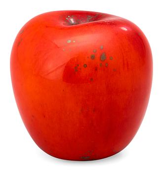 A Hans Hedberg faience apple, Biot, France.