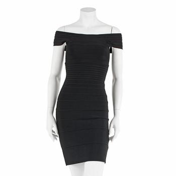621. HERVE LEGER, a black dress. Size S.