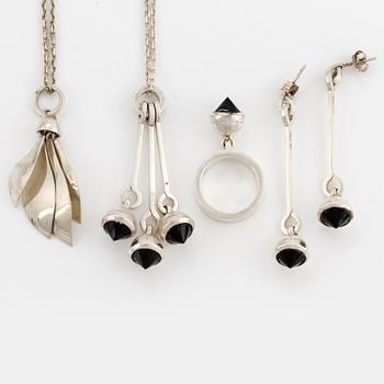 Efva Attling necklace, ring, necklace, earrings sterling silver.