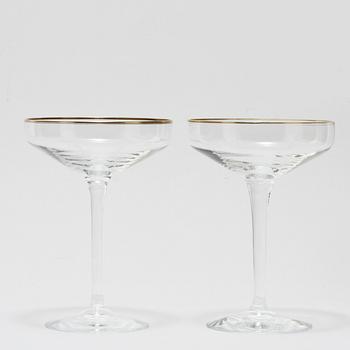 CHAMPAGNEGLAS, 12 st, 1900-talets andra hälft.