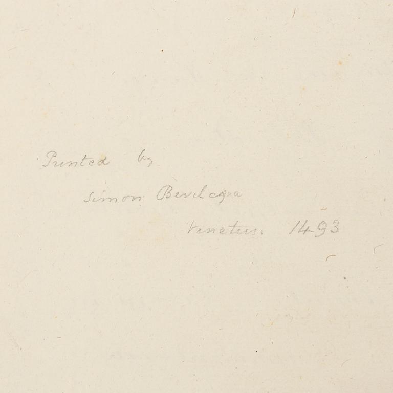 BOOK, Lucanus’ Pharsalia, 1493.