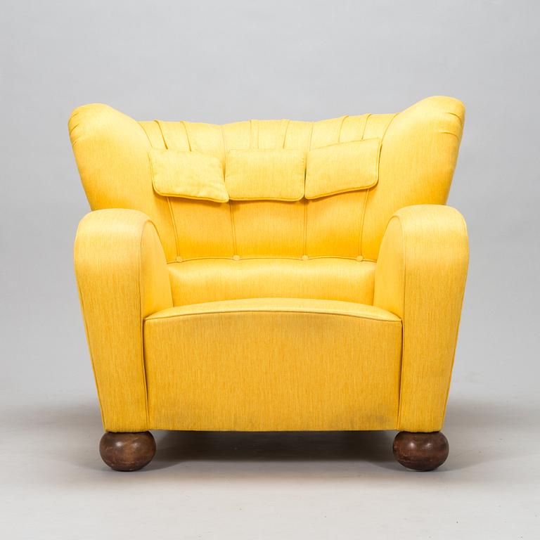 Märta Blomstedt, fåtölj, Aulanko-modellen. Formgiven 1939.