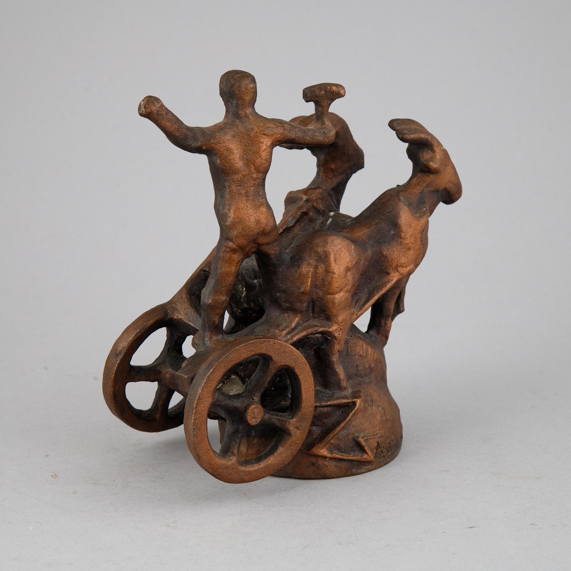 Allan Ebeling, skulptur, brons, signerad och daterad -67.