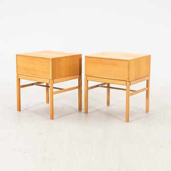 Sven Engström and Gunnar Myrstrand, a pair of oak bedside tables, "Casino", Tingströms, Bra Bohag, 1960s.