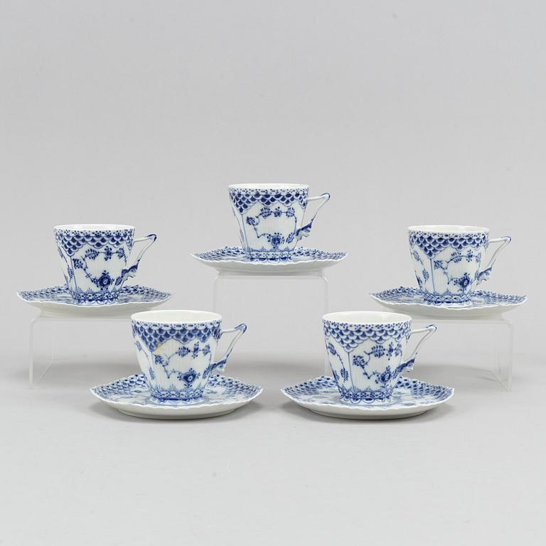 14 pieces coffe cups and saucer, Royal Copenhagen. Denmark.