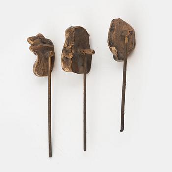 Bror Marklund, sculpture, 5 pieces, unsigned, height 16-20 cm.