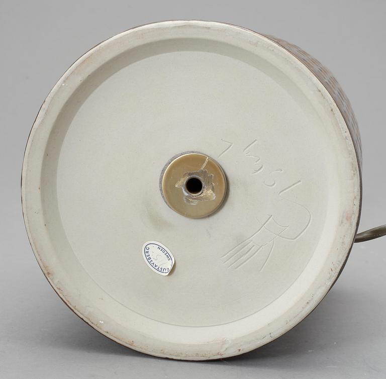BORDSLAMPA, stengods, Stig Lindberg, Gustavsbergs studio, 1900-talets andra hälft.
