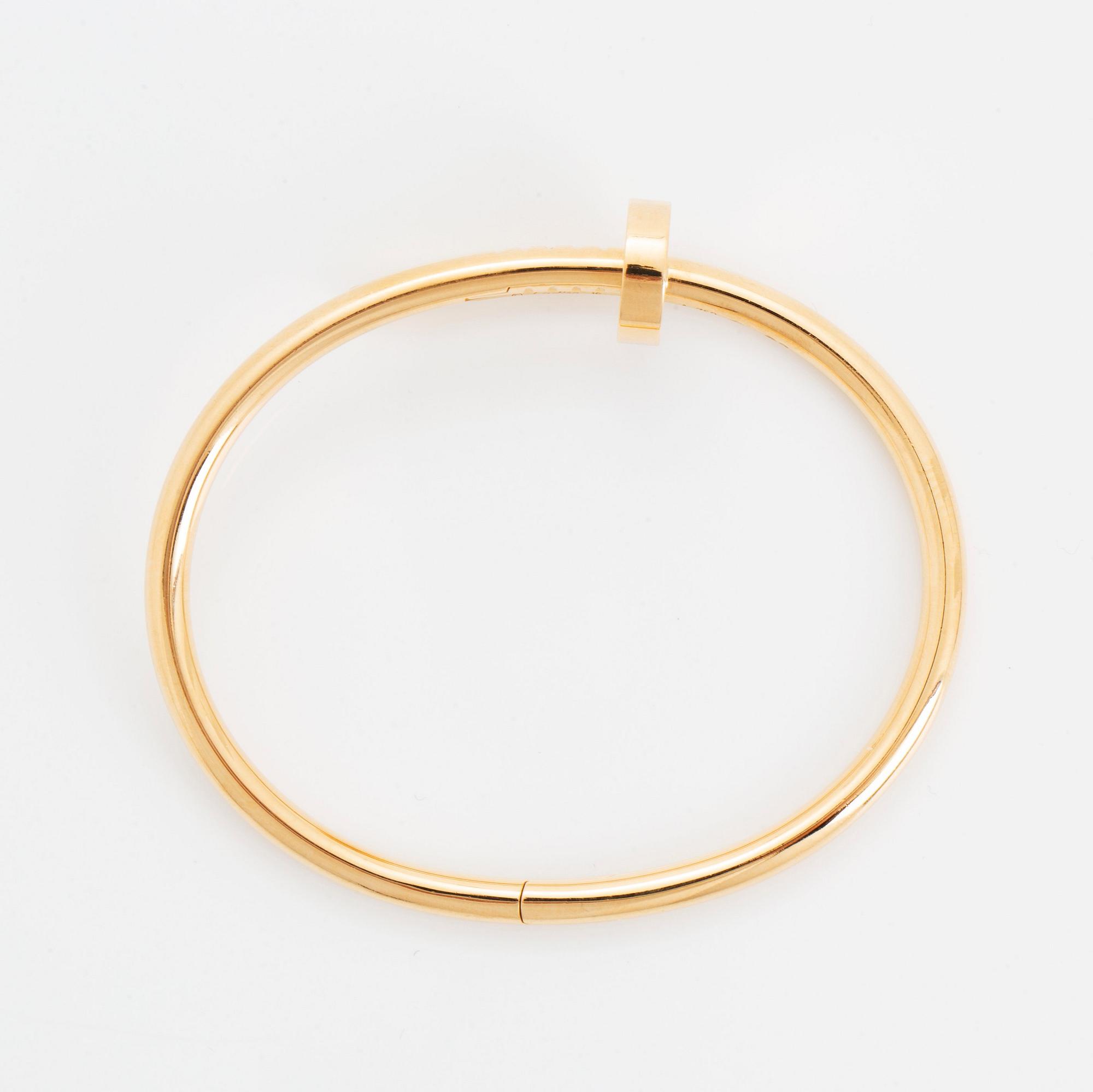 A Cartier "Juste en Clou" bracelet in 18K gold.