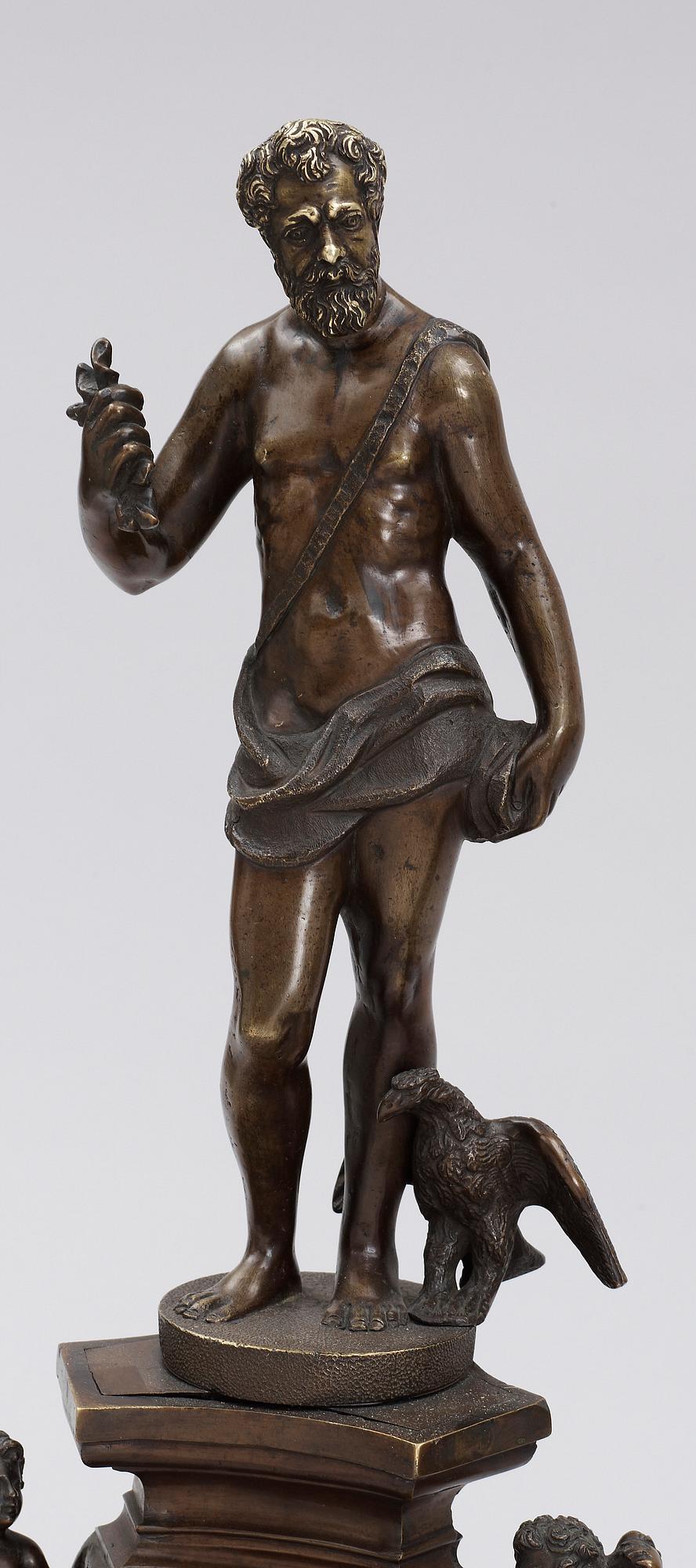 ELDHUNDAR, ett par, brons, renässansstil, 1900-talets första hälft.