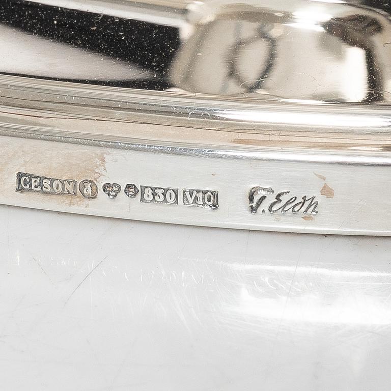 Tore Eldh, candlesticks, 4 pcs, silver K&EC, 1967, Ceson, Gothenburg 1995.