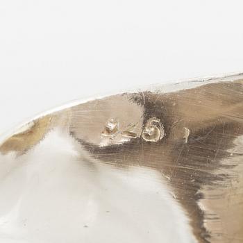 Ring, silver med citrin och rökkvarts.