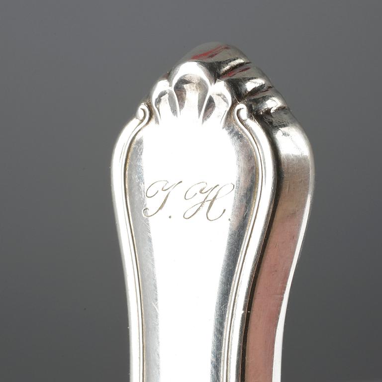 KNIVAR, 12 st, silver, mestadels Johannes Siggaard, Danmark, 1937.