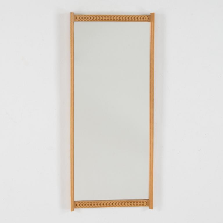 An oak mirror from Fröseke, 1960's.