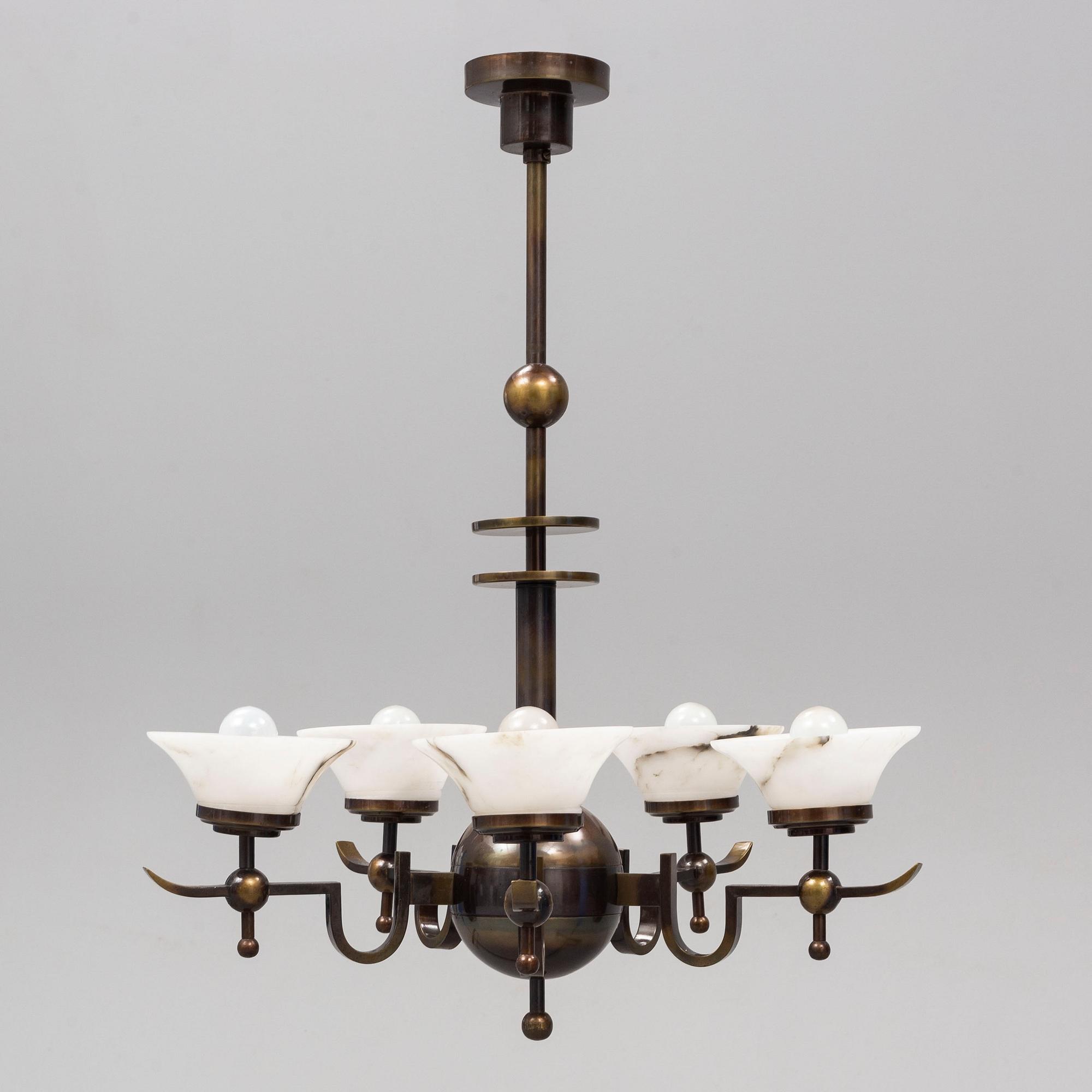 An Art Deco ceiling lamp, 1920s-30s.