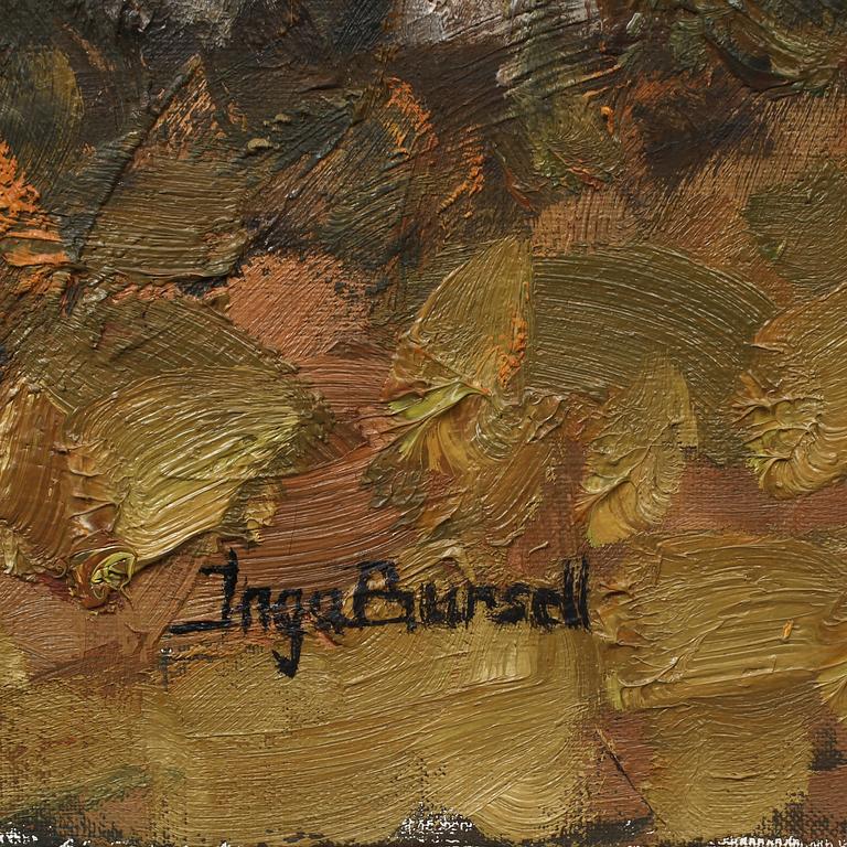 INGA BURSELL, olja på duk, sign.