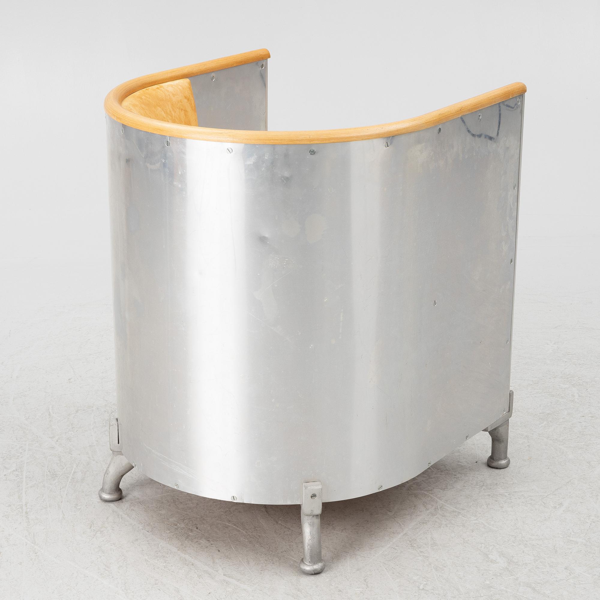 Mats Theselius, an 'Aluminiumfåtölj' armchair, Källemo, Värnamo, post 1990.