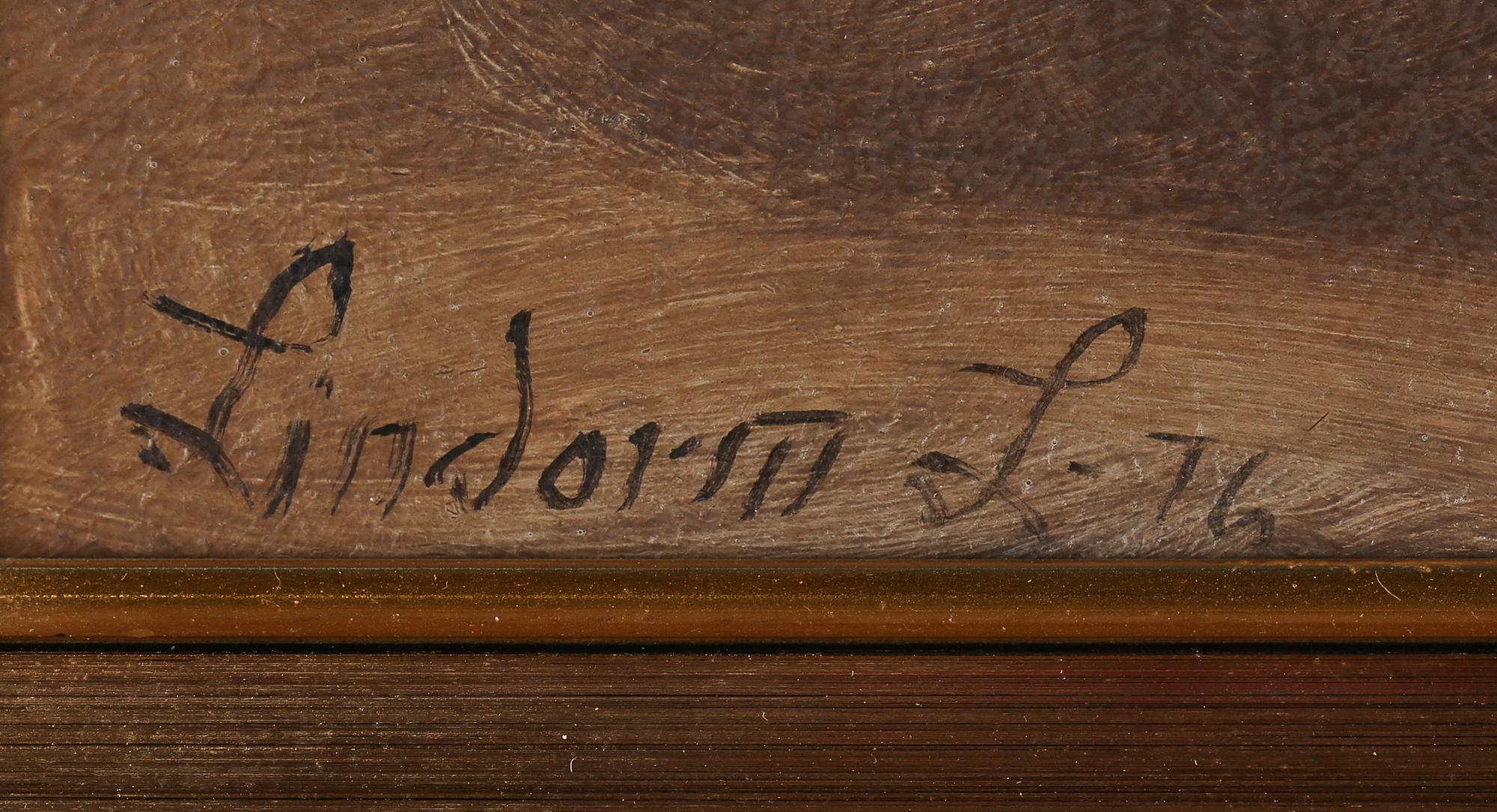 LINDORM LILJEFORS, olja på pannå, signerad och daterad -76.