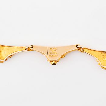 Björn Weckström, a 14K gold necklace "Golden Bridge", for Lapponia 1969.