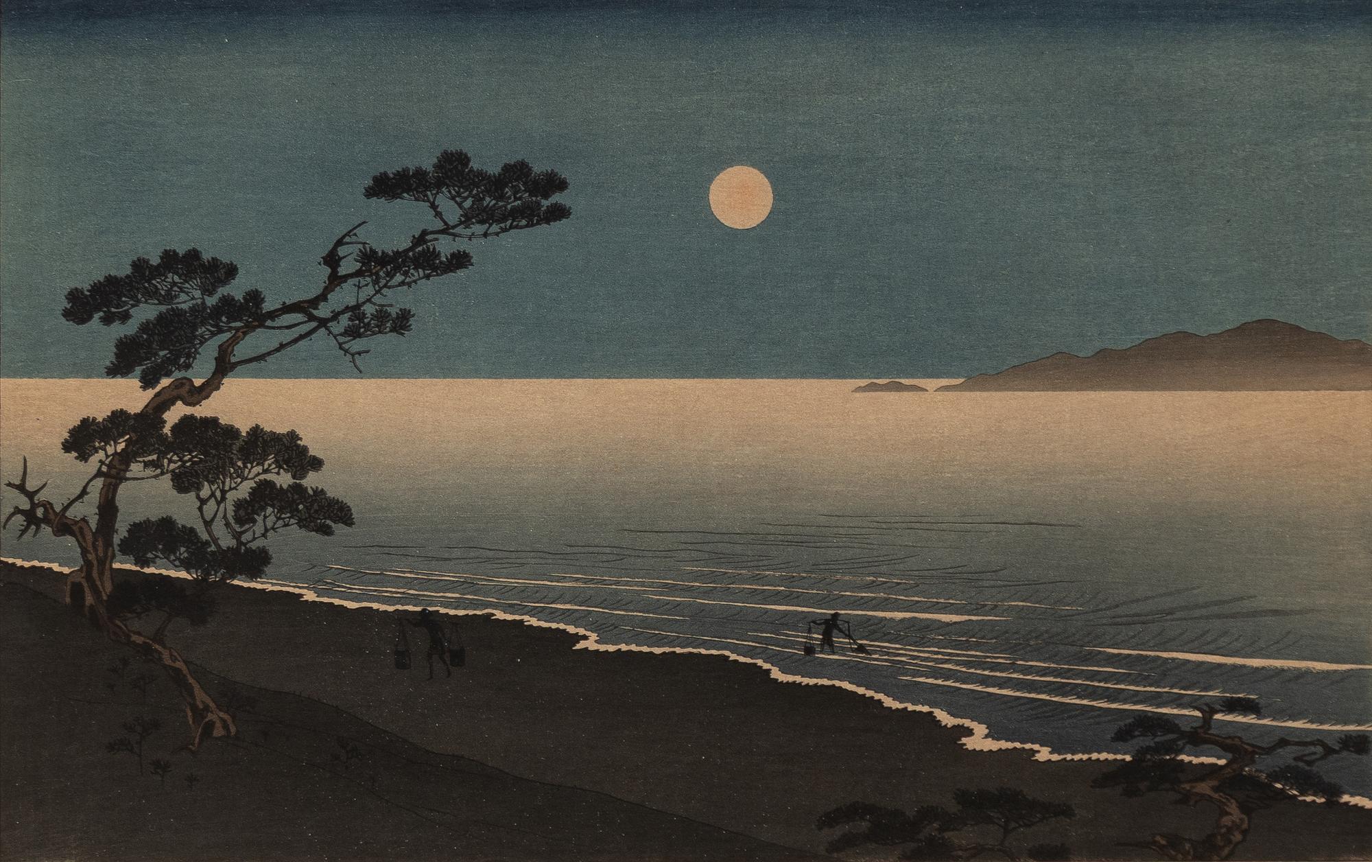 Arai Yoshimune, after, "Suma Beach at Night".