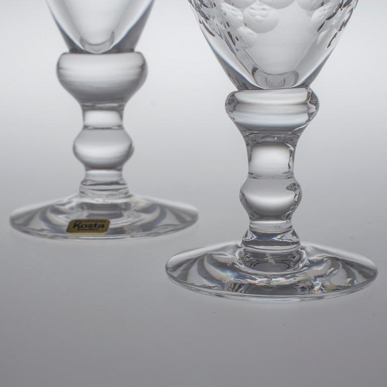 SERVISGLAS, 8 stycken, Kosta.