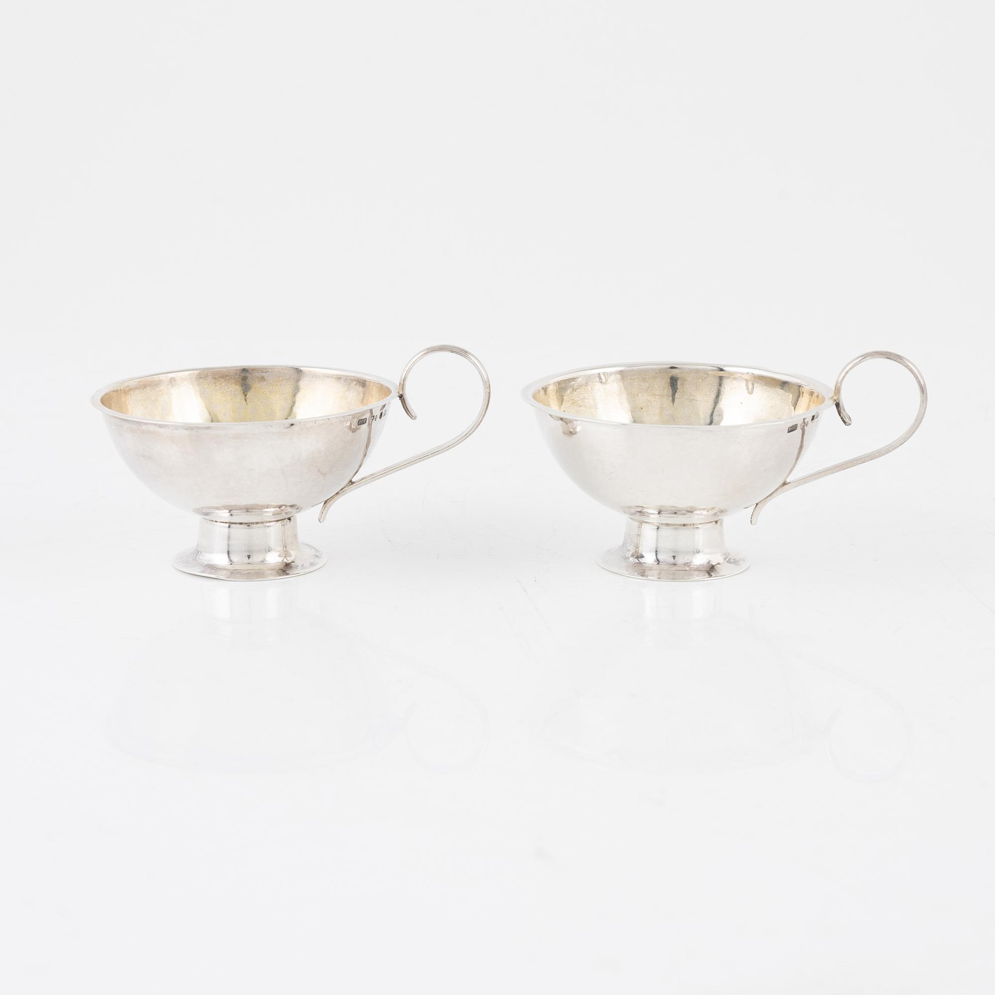 Punschmuggar, 12 st, silver, Forslunds, Boden 1940.