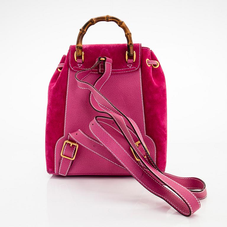 Gucci, a 'Bamboo' backpack.