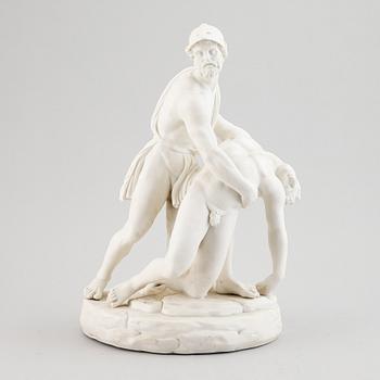 A parian ware sculpture after the Pasquino Group, around year 1900.