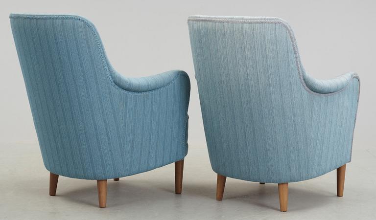 FÅTÖLJER, ett par, "Samsas", Carl Malmsten, 1900-talets sista kvartal.