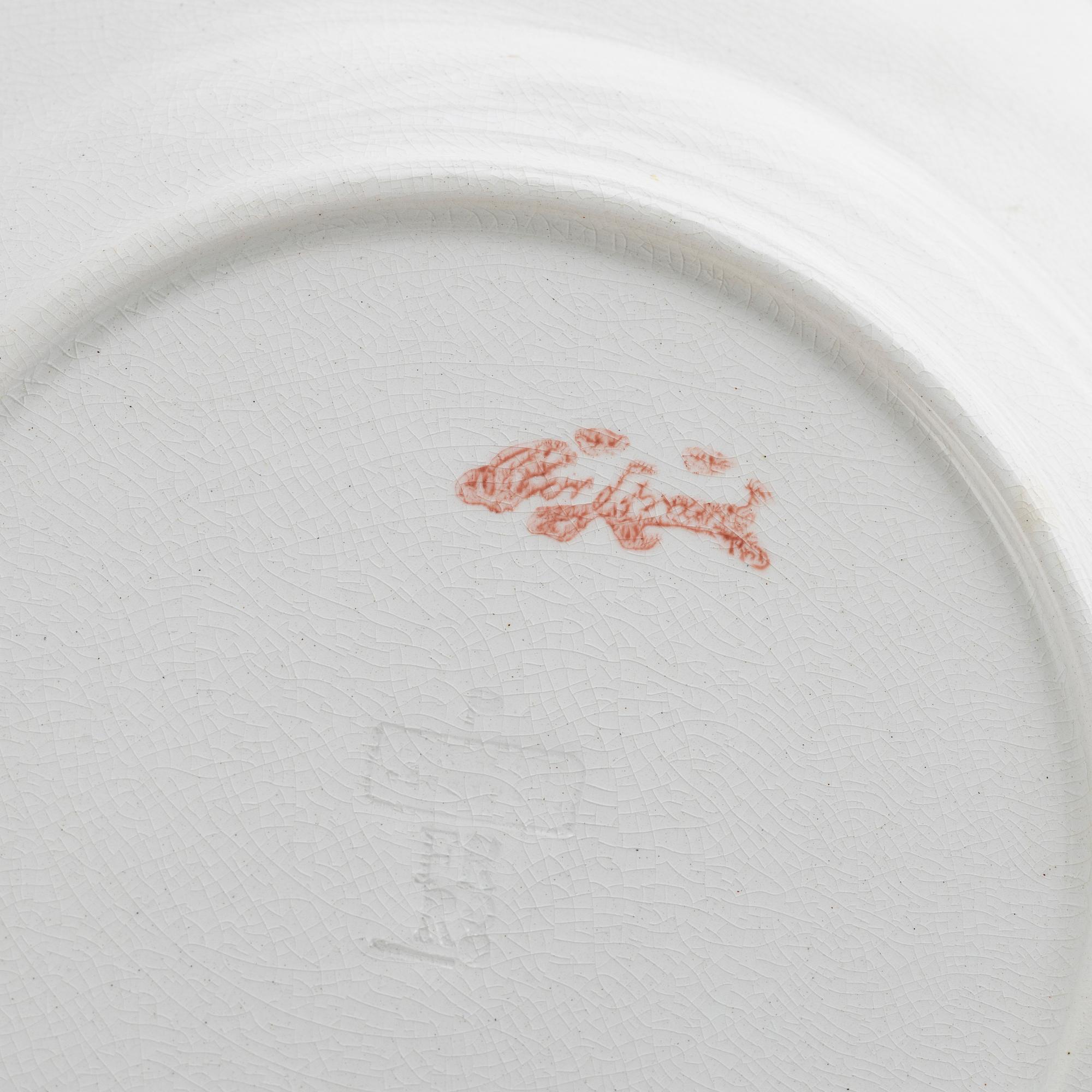 Alf Wallander, crayfish service, 13 pieces, earthenware, Rörstrand.
