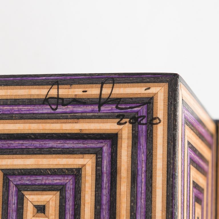 ALEKSI PUUSTINEN, 'T-Block' art object, signed.