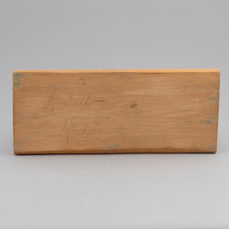 HERMAN ROSELL, sculpture, painted wood, signed and dated 1954.