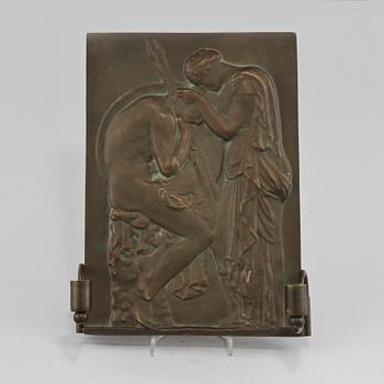 VÄGGLAMPETT, brons, art deco, 1920/1930-tal.