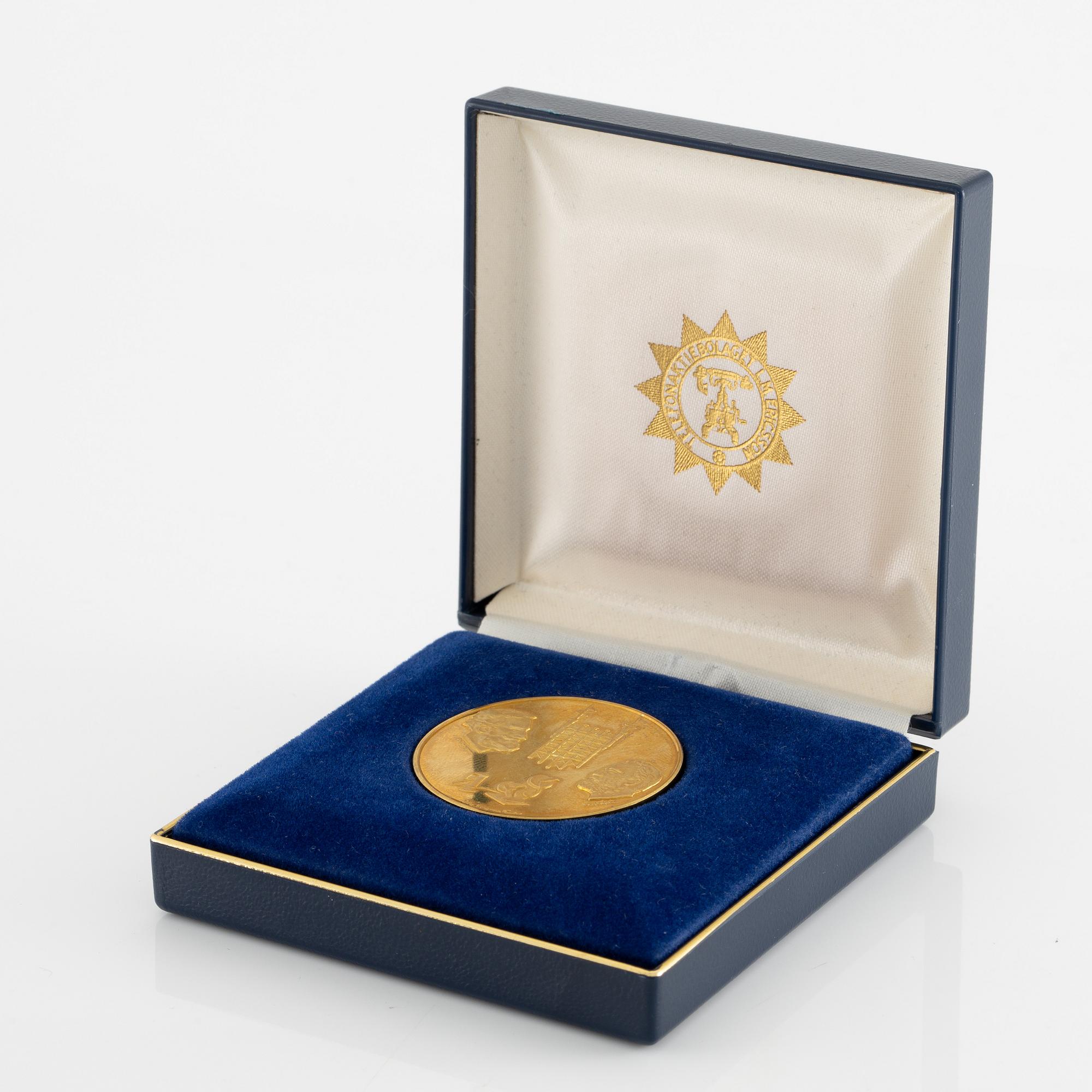 Commemorative medal, LM Ericsson 1876-1976, 18K gold, Sporrong.