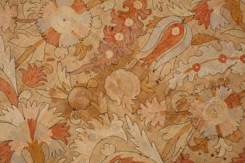 Broderi, sannolikt antik Uzbekistan suzani, ca 226,5-230,5 x 180-182 cm.