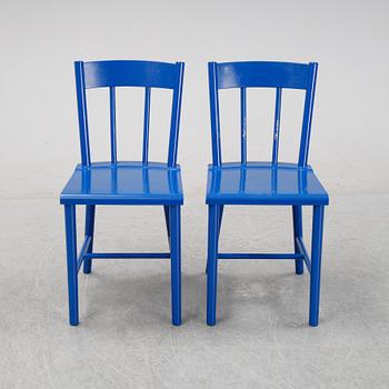 A pair of painted chairs by Mats Theselius for Källemo, 1980's.