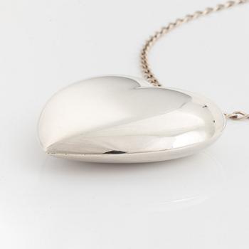 Hermann Siersbol, sterlingsilver large heart necklace, Denmark.