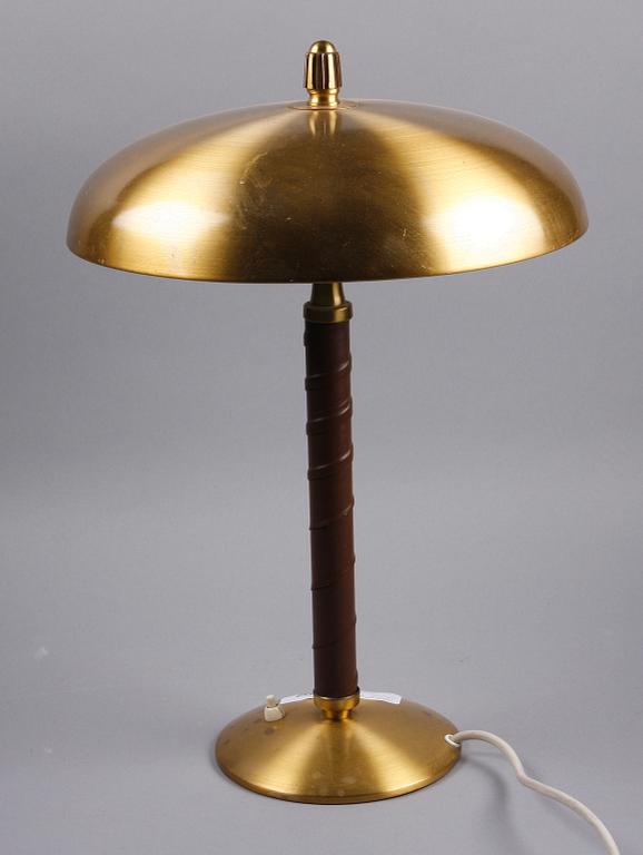 BORDSLAMPA, mässing, EB, 1900-talets mitt.