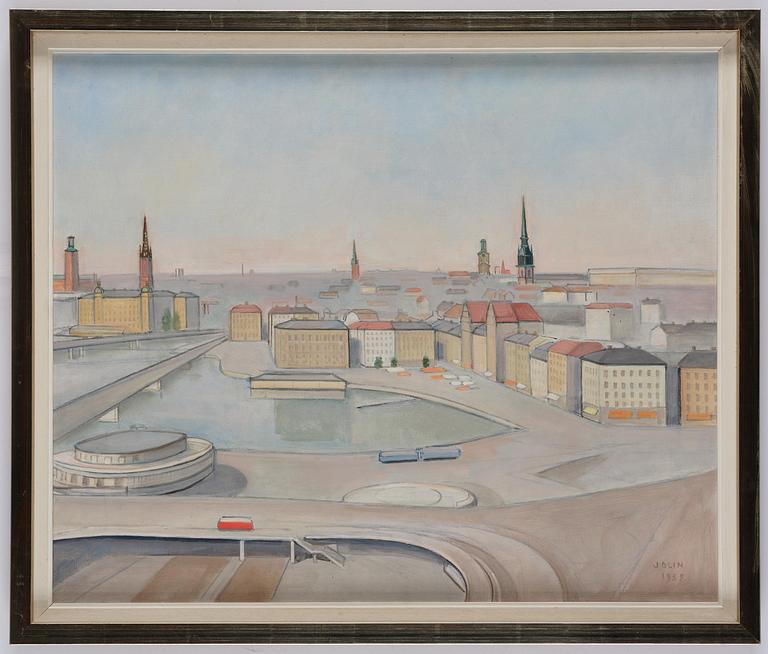 Einar Jolin, View over Slussen and Gamla Stan, Stockholm.