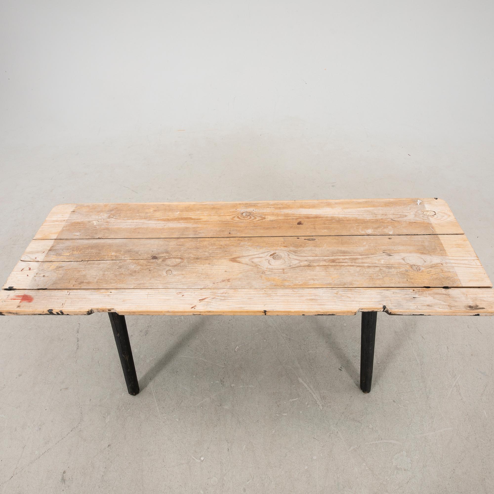 A wooden late 19th century bench/sideboard.