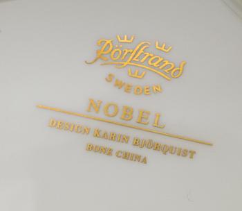 SERVISPORSLIN, 14 delar, benporslin, Nobel, Karin Björquist, Rörstrand.