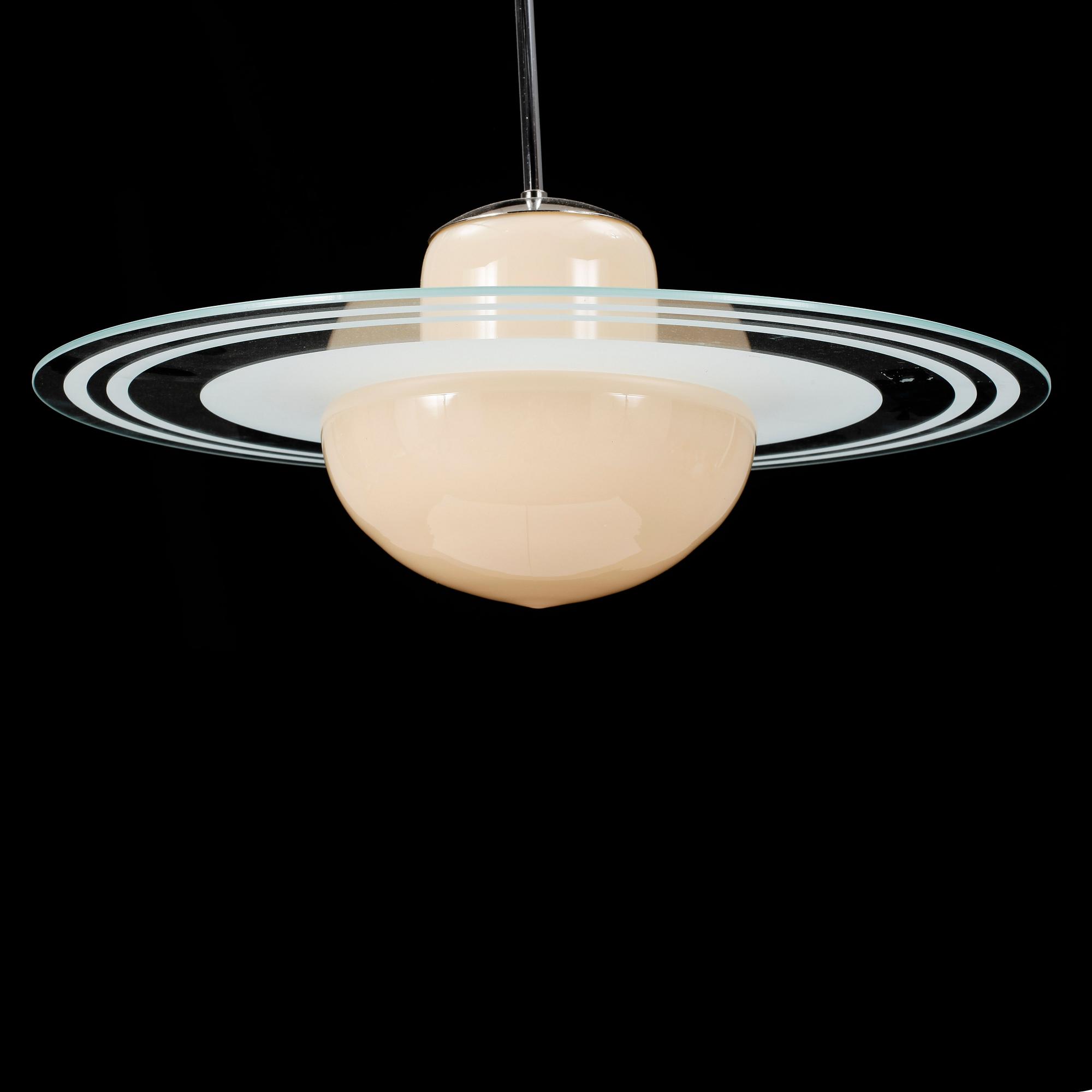TAKLAMPA, glas, 1900-talets andra hälft. Höjd 47 cm.