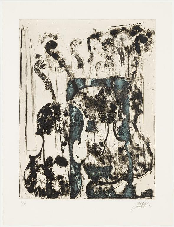 Arman, 'Noir et bleu'.