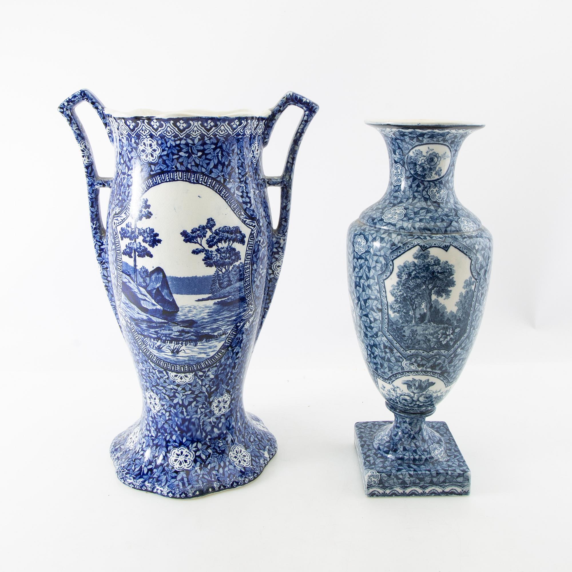 Vases/Urn 5 pcs Rörstrand/Villeroy Boch etc. early 20th century porcelain.